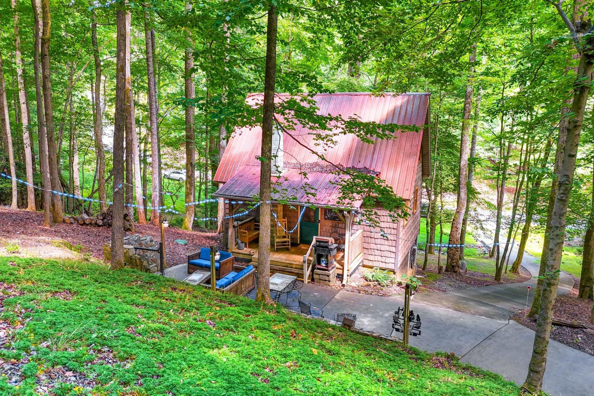 Villa Charming Roaring Gap Cabin With Patio And Fire Pit! Abshers Exterior foto